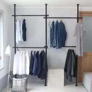 천장 기둥식 행거 4단 38파이 인테리어 견고한 헹거 W9A0E04