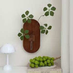 감성 인테리어 액자 빈티지 화분 디자인 꽃병 포인터 스타일 고급 원목 벽걸이 장식으로 거실 식물 수경재