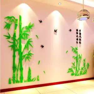 감성 인테리어 액자 빈티지 화분 디자인 꽃병 포인터 대나무 아크릴 크리스탈 3D 입체 벽 스티커는 TV 배경