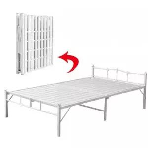 철제 침대프레임 원룸 화이트 기숙사 침대틀 190x80x40cm 조립식