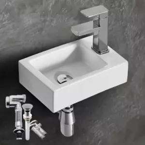 세면기 사각 미니세면대 부속포함AJDL004 소형세면대 미니세면기