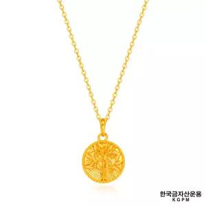 [20만원 SALE] [한국금자산운용] 24K 행운목 목걸이+ (방송) 로마뱅글팔찌
