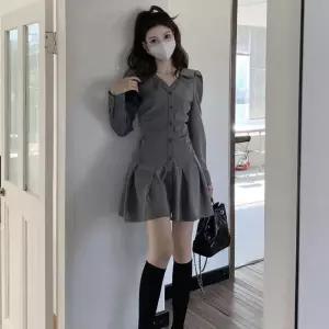 미니 셔링 스퀘어넥원피스 결혼식하객패션 하객룩 화이트원피스 여성정장원피스