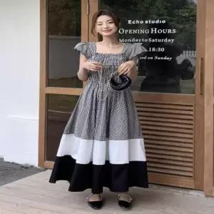 휴양지룩 여름 롱원피스 하단 허리밴딩 데일리 여름롱원피스 바캉스룩