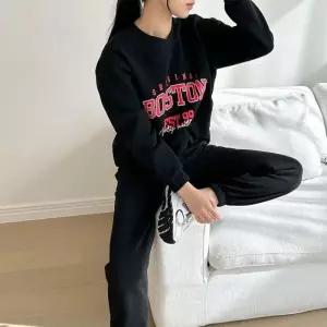 여성 홈웨어 조거 세트 보스턴 기모 맨투맨 츄리닝