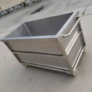 대형 스텐 사각물통 스테인리스 물통 물탱크 산업용 바퀴