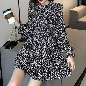 가을코디 숏원피스 잔꽃원피스 꽃무늬원피스 캉캉 플라워 드레스 원피스