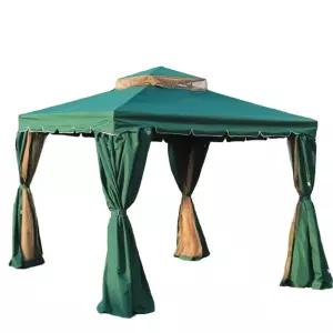 야외 방역 임시 지지대 미 덮개 텐트 블루 차단막 측벽 2 두꺼운 x 4면