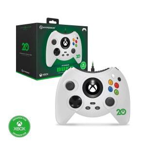 xbox 시리즈 x|s /xbox one /windows 10용 하이퍼킨 듀크 유선 컨트롤러, 레트론 크리스마스 선물 아이디어 -화이트- 공식 라이선스 (xbox 20주년 한정판)