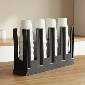 직선형 4구 종이컵 시럽 디스펜서 호텔 카페 탕비실