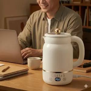 여행용전기포트 신년 선물 전기 컵 우유 여성용 가열 무선