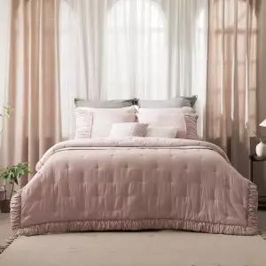 [애끌리아] 셔링 자수 DI 플란넬 패드침구 퀸