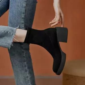 스웨이드스판 통굽부츠302 WD54B45