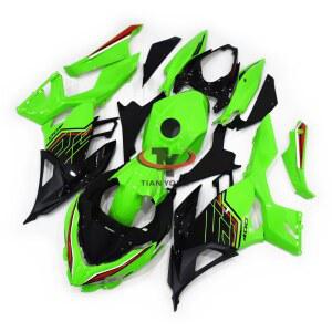 호환 Kawasaki Ninja400 Fit Ninja 400 차체 카울링 오토바이 풀 페어링 키트 주입 녹색 검정색 2024