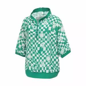 [하프클럽/디즈니골프]여성 앨리스 반집업 체크보드 반팔 후드 티셔츠 DN2LTS038