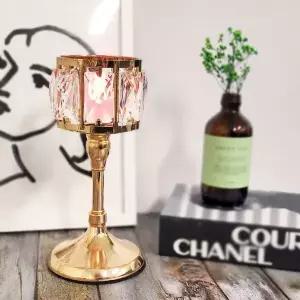 [하프클럽/]골드 크리스탈 촛대 S 캔들홀더 빈티지소품 빈티지촛