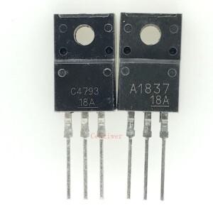 호환 A1837 C4793 TO-220F 오디오 전력 증폭기 페어링 트랜지스터 1A 230V (한 쌍)