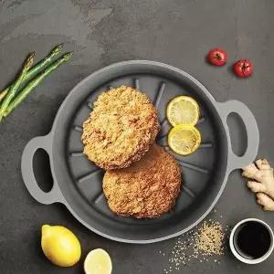 19cm실리콘용기 안심내열용기 기름받이있는 오븐찜기 19cm 환경호르몬 10mm (WFKBHJK)