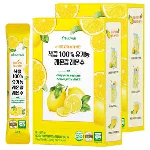 물을 전혀 넣지 않은 착즙 100% 유기농 레몬즙 레몬수 25g x 120포