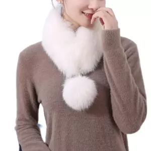 토끼털 목도리 인조퍼 머플러 모피 스카프 숄 보온 넥워머
