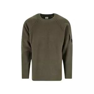 [CP COMPANY]시피컴퍼니 크루넥 램스 울 니트 올리브 그린 남성 19CMKN040A 110149A 683