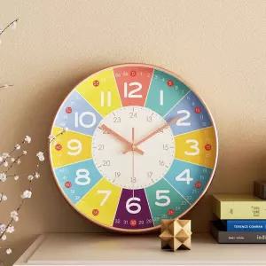 무소음 시계 교육 분단위 벽시계 시간 아이방 라벨리아