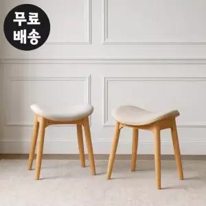 뮤즈 고무나무 스툴 의자 화장대 STOOL 오크내츄럴