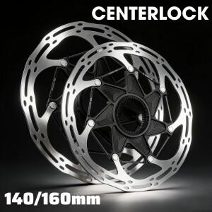 센터 락 유압 디스크 브레이크 로터 내구성 있는 MTB 자전거 초경량 고강도 스테인리스 스틸 140/160