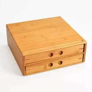 전통차 보관함 방습 2단 찻잎 보이차 케이스 제습 다도