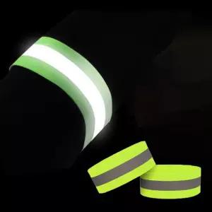 세이프티 안전 형광 팔찌 반사밴드 스트랩 2P 한세트 야광밴드 야광팔찌