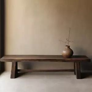 벤치의자 대기 실내 웨이팅 엔틱 의류매장 원목