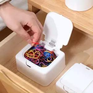 케이스 화장솜 원터치 미니 머리끈 보관함 면봉 도무 (WFKB5HN)