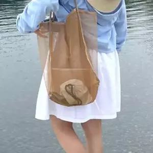 물놀이 망사 숄더백 가방 네트백 비치백 브라운 WFIL6BR