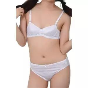 하트무늬패턴 주니어 화이트 브라팬티세트 WFIPU4Y