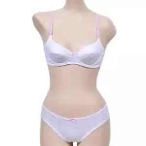 발랄한 땡땡이 와이어 주니어 브라팬티세트 WFIPU58