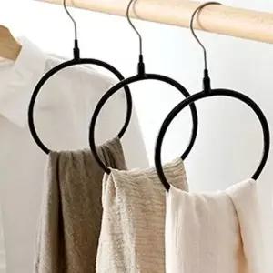 미끄럼방지 원형 스카프 정리 고리형 넥타이 걸이 (WFKBQTD)
