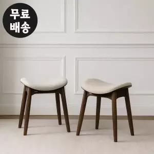 [벤티스가구]뮤즈 고무나무 원목 스툴 의자 화장대 STOOL 낮은 스툴 보조 풋 미니 사각 작은 월넛