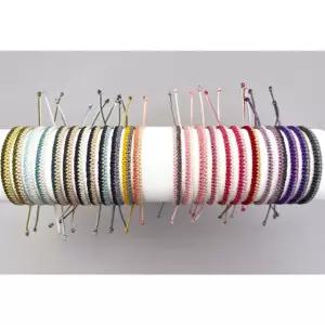 마녀공방 더블라인 지그재그 투톤 마크라메 우정&행운 매듭팔찌