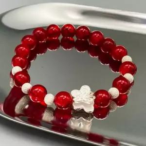 마녀공방 실버 나비참 & 샌딩 실버볼 화청옥 팔찌