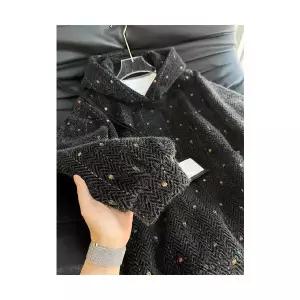 남자 후드집업 점퍼 헤링본 니트 맨투맨 추동 빈티지 후드 도톰 커플 털 젠4