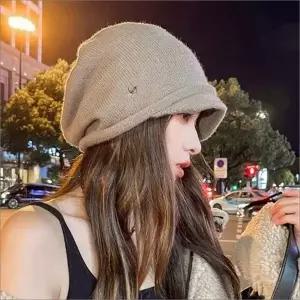 패션모자 숏챙 니트비니 겨울 여자 5컬러 가을 루즈핏