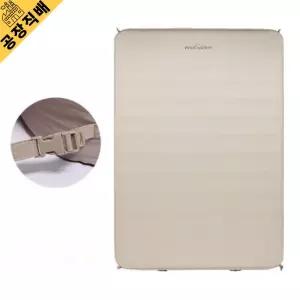 베이지 에어매트 더블 바닥 매트리스 텐트 접이식 캠핑용