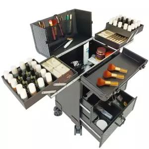 메이크업박스 캐리어 화장품 메이크업 퍼플 이동식 휴대용