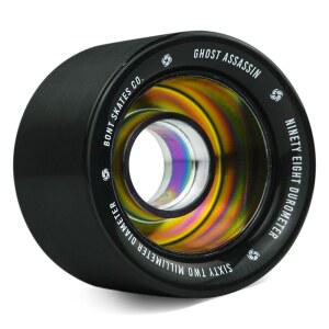 본트 고스트 어쌔신 롤러 스케이트 휠 | 62mm 98A 알루미늄 허브 잼 & 스피드 스케이팅 실내 4륜 세트 블랙