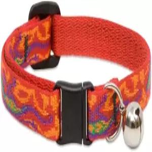 루피네펫 오리지널 1/2인치 고고 게코 고양이 안전 목걸이 벨 포함 8-12인치