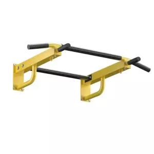 턱걸이바 벽부착형 옐로우 헬스장 근육 강화 철봉 팔뚝 이두