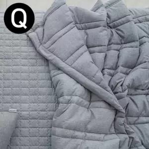 해피니 누네 소프트마이크로 간절기 이불 패드세트 퀸 Q (그레이)