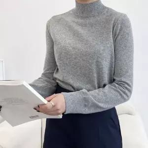 [하프클럽/]데일리 여성 목폴라 겨울 여자 터틀넥 니트티