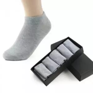 ( )스탠다드 남성 발목 양말5 켤레그레이 무지 남성용 남자 면양말 캐주얼