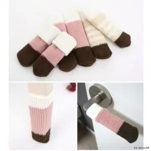 키다리무역투톤 의자발커버 4P 의자발캡 의자발사개 식탁의자양말 의자발덮게 의자발소음방지